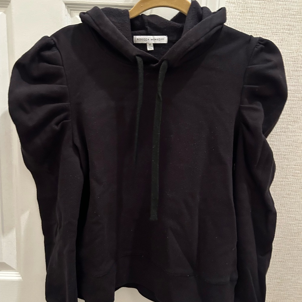 Rebecca Minkoff Charcoal Puff Sleeve Hoodie